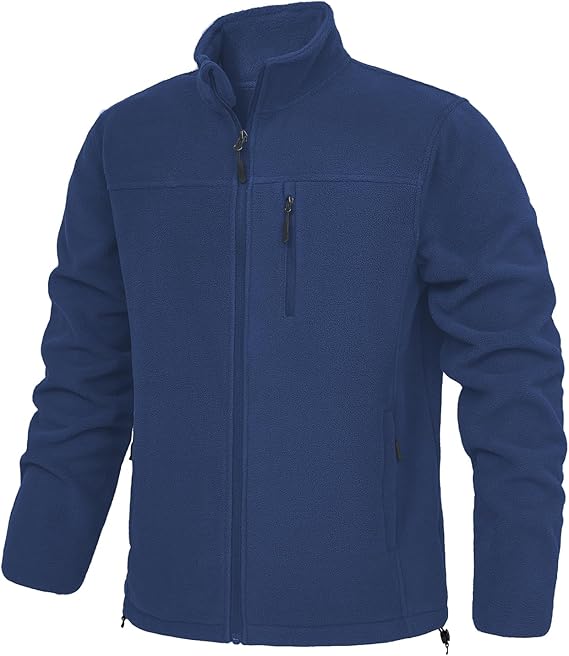 Fleece Jacket Mens Zip Up Polar Lightweight Soft Jacket