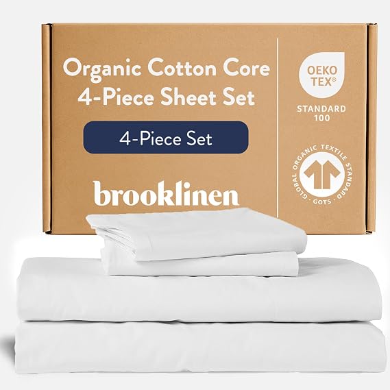 Brooklinen 4-Pc Sheet Set Soft & Durable, Machine Washable - Queen, White