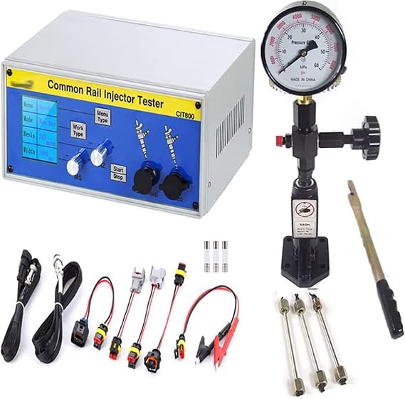 CIT800 Diesel Common Rail Injector Tester, Diesel Injector Nozzle Tester + S60H Injector Validator,Injector Check Device, Injection Tool, for Electromagnetic Injectors