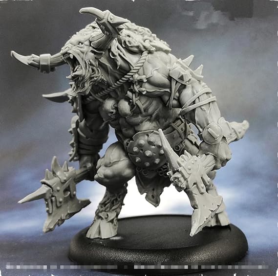 55mm Resin Figure Model Kits GK Banner Bearer Minotaur Fantasy Theme GK Unassembled and Unpainted kit S193