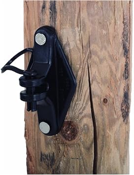Dare 2b 183377 Wood Post Pinlock Insulator Black, 25 Pack