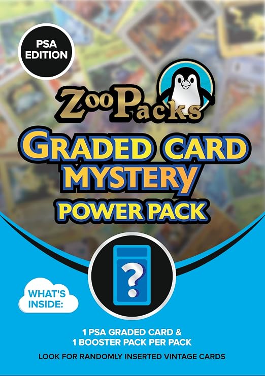 PSA Graded Card Mystery Power Pack - PSA Editio n-1 PSA Graded Card & 1 Sealed Booster Pack Per Pack