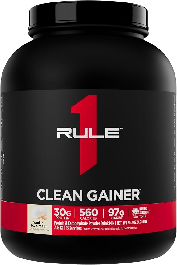 Rule 1 Proteins Clean Gainer, Vanilla Ice Creme, 15 Servings