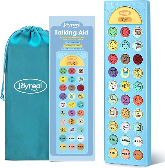 AAC Communication Device for Autism, Joyreal Autism Sensory Equipment for Speech Therapy & Stroke Rehab. Autism Aids with 6 Programmable Buttons & Adjustable Volume, Autism Toys for Kids and Adults