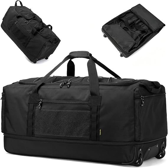 170L Extra Large Baseball Bag with Wheels Gym Duffle Softball Catchers Coach Team Equipment Bags Collapsible Rolling Travel Duffel Bat Gear Bag for Hockey Basketball Football Volleyball Soccer