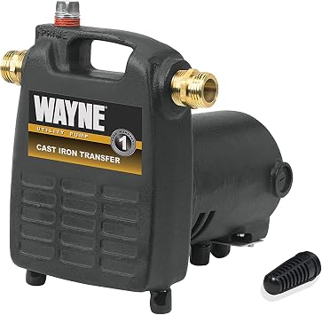 WAYNE PC4 1/2 HP Cast Iron Multi-Purpose Transfer Pump Non-Submersible Utility Water Pump with Suction Strainer, Model 55832