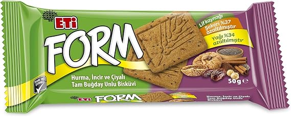 Eti Form Hurma İncir ve Çiyalı Bisküvi 50 g x 24 Adet