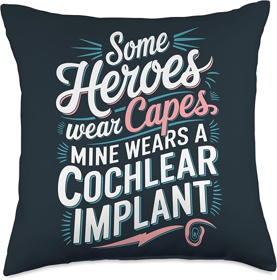 Cochlear Implant Awareness Cochlear Implant Mom Throw Pillow