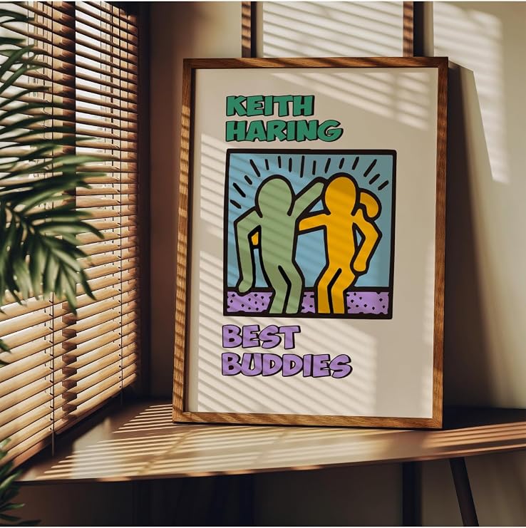 Fark Tanıtım Keith Haring Çerçevesiz Poster, Modern Dekoratif Çerçevesiz Poster, Tablo, KeithHaring-2, 21 x 30
