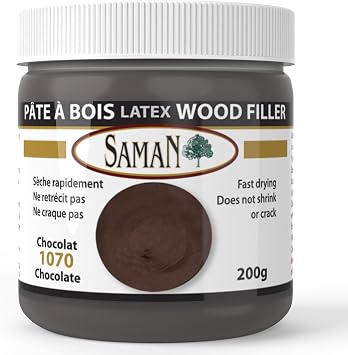SamaN Latex Wood Filler AP-1070-200 Chocolate To Patch, Fill & Repair Wood 200 g (32 oz)