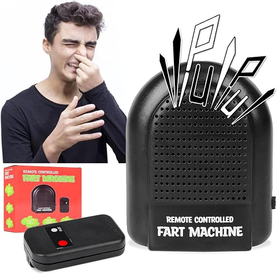 Fart Machine with Remote, Electronic Fart Machine Toy | Funny Prank Novelty Joke Gifts for Kids Adults, Farting Box for Family Birthday Party Christmas Pranks Jokes Games