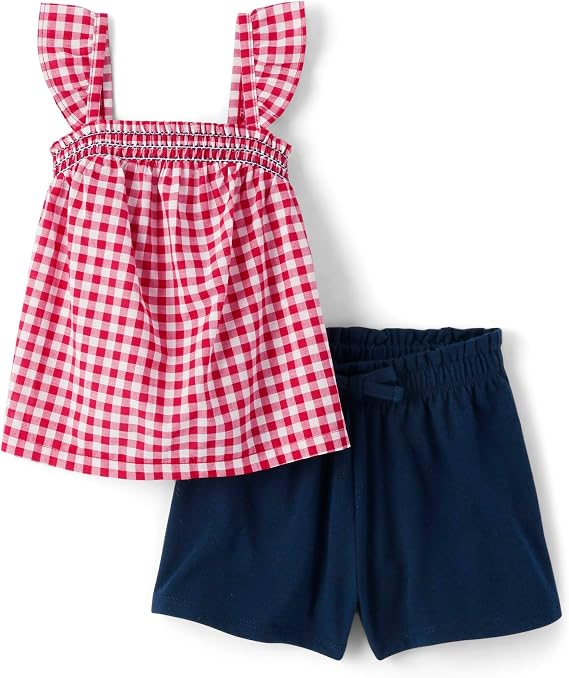The Children's Place Baby Girls' And Toddler Sleeveless Tank Top and Shorts 2-piece Set