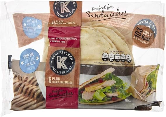 Deli Kitchen Plain Folded Flatbreads, 210g