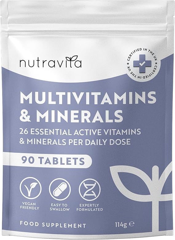 Nutravita Multivitamin Tablets for Women & Men - 90 Tablets - 3 Months