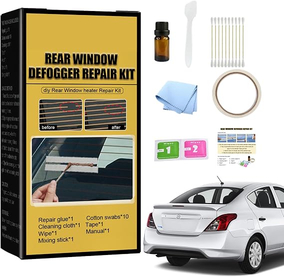 Rear Window Defogger Repair Kit 37g Car Rear Window Defroster Repair Kit, Heated RearsWindow Repairs Kits, Windshield Repairs Kits, Conductive Car Heated RearDefroster RepairKit Set