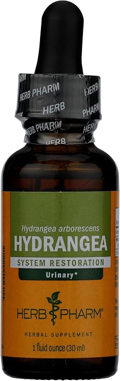 Herb Pharm Hydrangea Liquid Extract Drops for Urinary System Support, 1 Oz