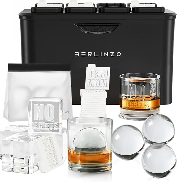 8 Crystal Clear Ice Ball & Cube Maker