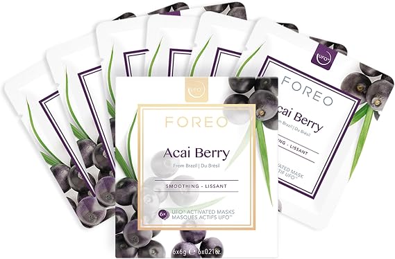 Foreo Ufo™ Mask Acai Berry Pürüzsüzleştirici (6'Lı) Aktif Maske (1 x 6 Adet)