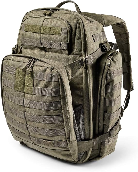 5.11 Tactical Backpack – RUSH 72 2.0 – Military Molle Pack, CCW and Laptop Compartment, 55 Liter, Large, Style 56565 – Ranger Green