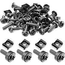 iwillink 20 Set M6 Rack Screws Kit - 20mm Stainless Steel with Cage Nuts & Nylon Washers - Compatible with Server Racks/Audio/Hardware Mounts