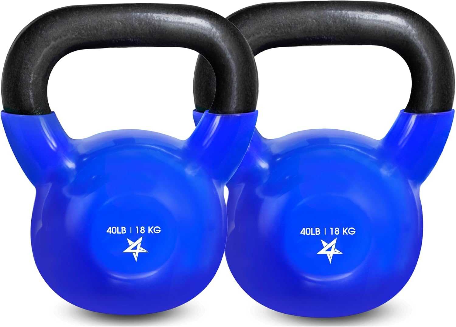 Yes4All Kettlebell Vinyl Coated Cast Iron – Great for Dumbbell Weights Exercises, Full Body Workout Equipment Push up, Grip Strength and Strength Training, PVC