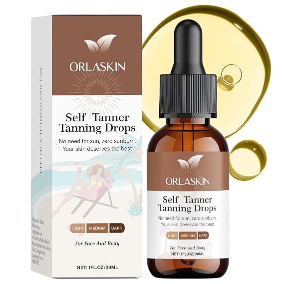 Self Tanning Drops - Body Bronzer Drops for Swimming and Summer Beach