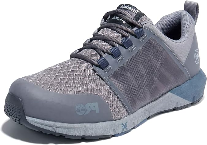 Timberland PRO Men's Radius Composite Safety Toe Industrial Athletic Work Shoe, Grey/Navy, 11.5 M