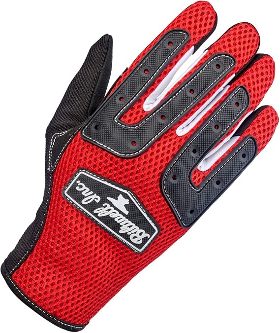 Biltwell | Anza | Motorcycle Gloves | Abrasion Resistance | Breathable Fabric | Rubber Knuckle Gaurds | Open Cuff