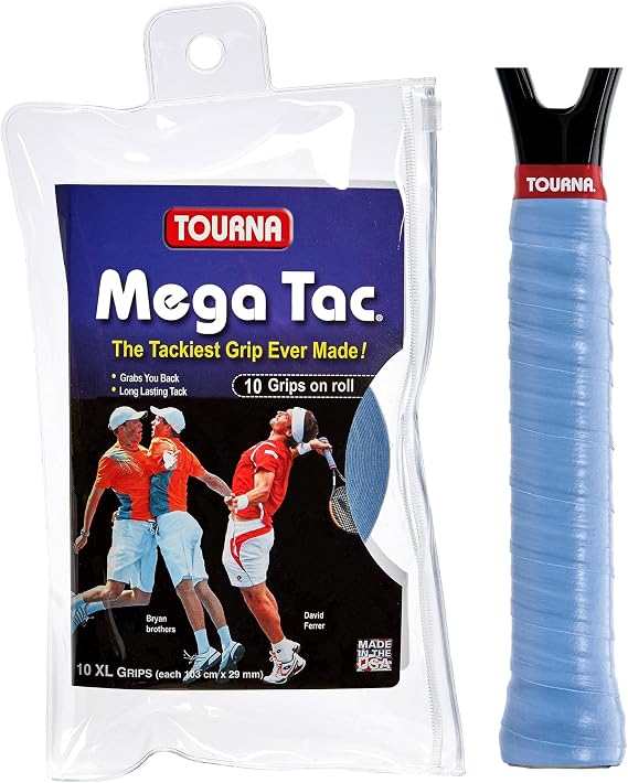Tourna Mega Tac Extra Tacky Overgrip, 10-Pack