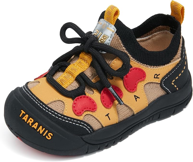 TARANIS Toddler Shoes Slip On Outdoor Boys Girls Sneakers Walking Hiking Shoes Breathable Knit No Tie Needed