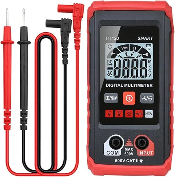 HT Automatic Digital Multimeter, Tm-510 4000 Counts Smart Digital Multimeter, Non-contact Voltage Function, Measures Ac/Dc Voltage, Resistance, Continuity(1pcs)