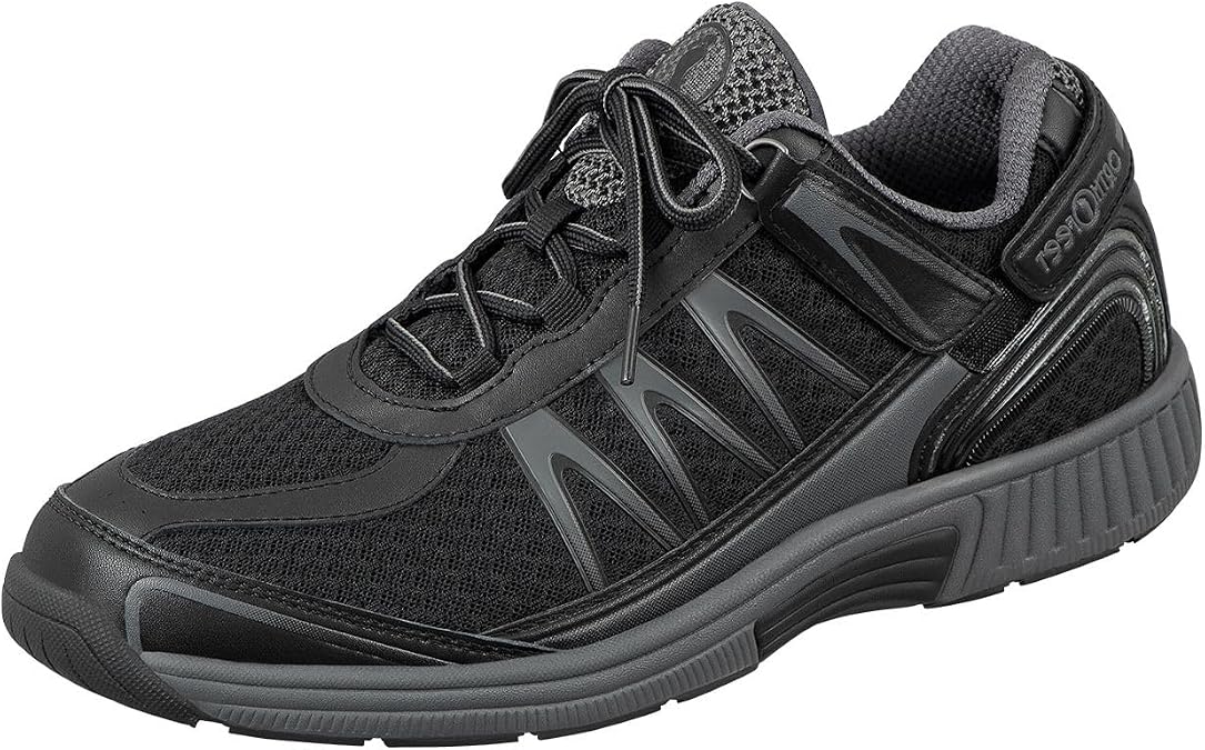 Orthofeet Sprint Orthopedic Men's Tie-Less Sneakers | Adjustable, Stretchable Walking Shoes with Anatomical Arch Support, Comfortable Ergonomic Cushioning, Wide Toe Box