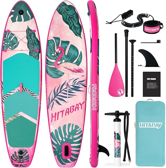 Inflatable Stand Up Paddle Board 10'6" All-Around SUP Kit - Lightweight (16 lbs), Stable & Durable, Camera Mount & Complete Accessories - SUP Board for Beginners & All Skill Levels