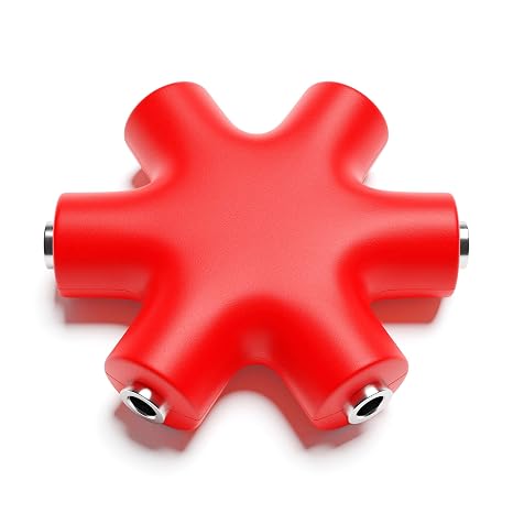 Mono Patch Cable Splitter - TS 3.5mm 1/8" - Modular Synth Eurorack [Red]