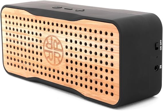 Reveal Solar Speaker, Portable Wireless Bluetooth Bamboo Speaker & Phone Charger Eco-Friendly Bamboo Wood Design