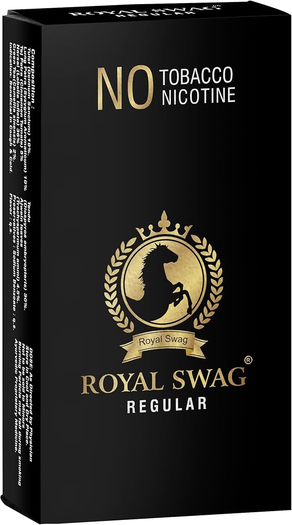 Royal Swag アーユルヴェーダ&ハーブタバコ レギュラーフレーバー 10本 禁煙