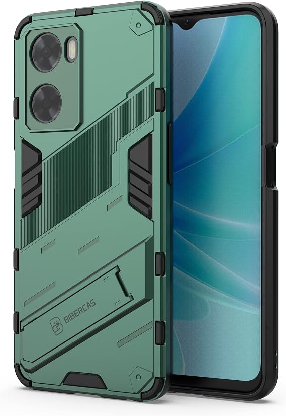 Case Compatible with Oppo K10 5G,Compatible with Oppo K10 5G CPH2337 Kickstand 2 in 1 [PC+TPU] Anti-Drop Cover Green