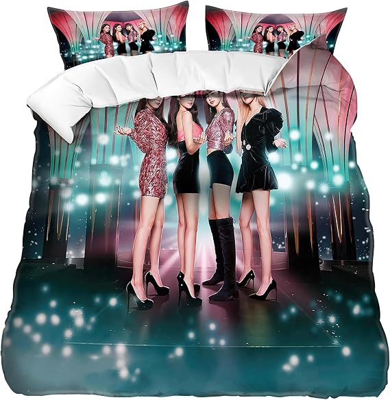 Korean Female Idol Duvet Cover Set, Girl Group Bedding Single Set 3 Pieces
