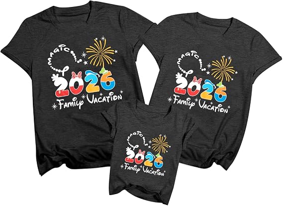 Family Vacation Shirts 2026 Family Matching Outfits Magical Tshirt for Family Cruise Trip Clothes Summer Travel Tops