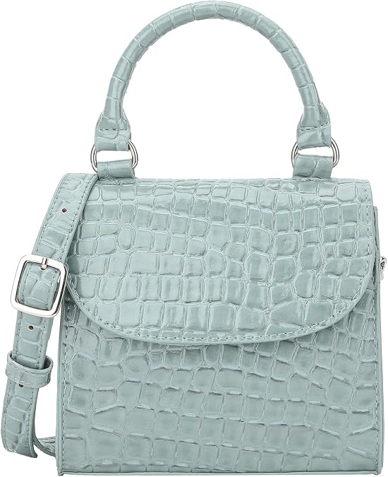 Top Handle Crossbody Bag Mini Tote for Women Mini Purse Small Clutch Handbags Blue Purse