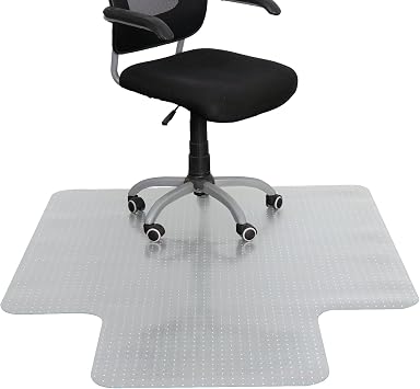 HomGarden 48" X 60" 1/8" with Lip Carpet Chair Mat Transparent for Low and Medium Pile Carpets Desk Chair Mat, Home Office Floor Protector