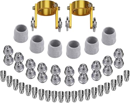Amico AP80-48, 80A-120A Pilot Arc Plasma Cutter Consumable Set, 20-Electrodes, 20-Shunts, 6-Bakelite Cups, 2-Torch Roller Guides