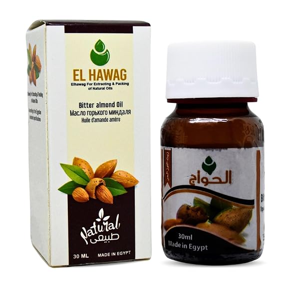 Pure Bitter Almond Oil Cold Pressed Natural Vegan For Face And Skin Hair Care Skincare Facial Body (1.05 oz / 30 ml)
