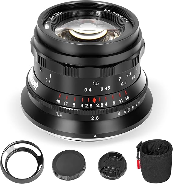 PERGEAR 35mm F1.4 Full-Frame Manual Focus Lens for Sony E-Mount Cameras