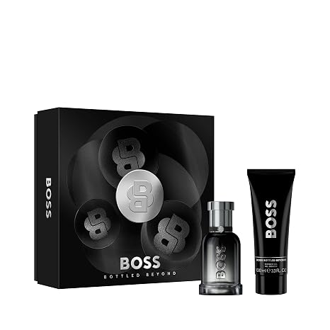 Hugo Boss Bottled Beyond Eau de Parfum 2-Piece Gift Set ($147 value) -EDP 1.6oz, Shower Gel 3.3oz- With Notes of Ginger & Leather Long Lasting Fragrance