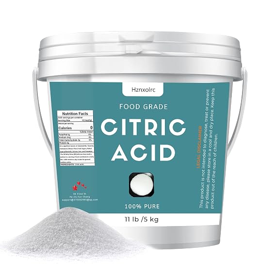 11 LB Citric Acid Powder Food Grade, Citric Acid Crystals, 100% Pure | Citric Acid for Cleaning, Canning and Baking, 100% Pure, Natural Preservative, Ideal for DIY Bath Bombs