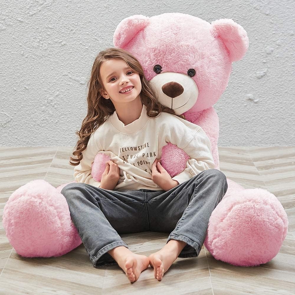 Cute Bear with Plush 120 cm Bow Tie - Valentine's Special Gift Pink