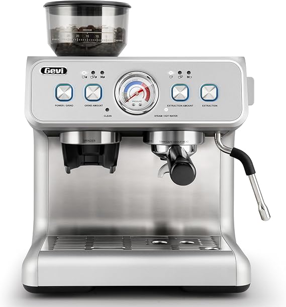 Gevi Dual Boiler Espresso Machine With Grinder & 58mm Portafilter
