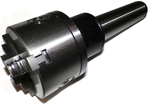 4" 3 Jaw Precision Lathe Chuck with MT4 Shank (ROTATING Triple Ball Bearing)