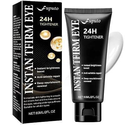 Retinol Eye Cream 60ML Brightening, Anti-Aging & Firming Under Eye Cream for Dark Circles, Eye Bags, Puffiness & Fine Lines, Deep Hydration for All Skin Types 1 Pack